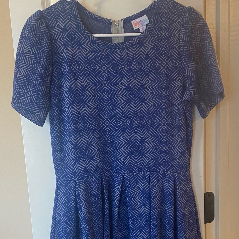 LuLaRoe Amelia Dress, M, Blue